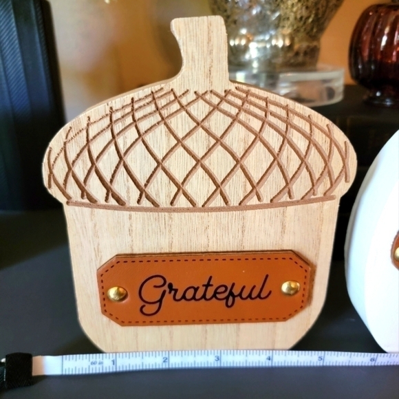 Set of 2- Pumpkin and Acorn Fall/Harvest Decor NWOT - Picture 2 of 3